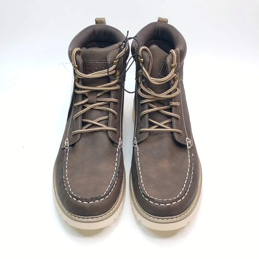 IZOD Miles Boot Men‎ Size 11 Brown Memory Foam Moc Toe Lace Up Chukka Boots